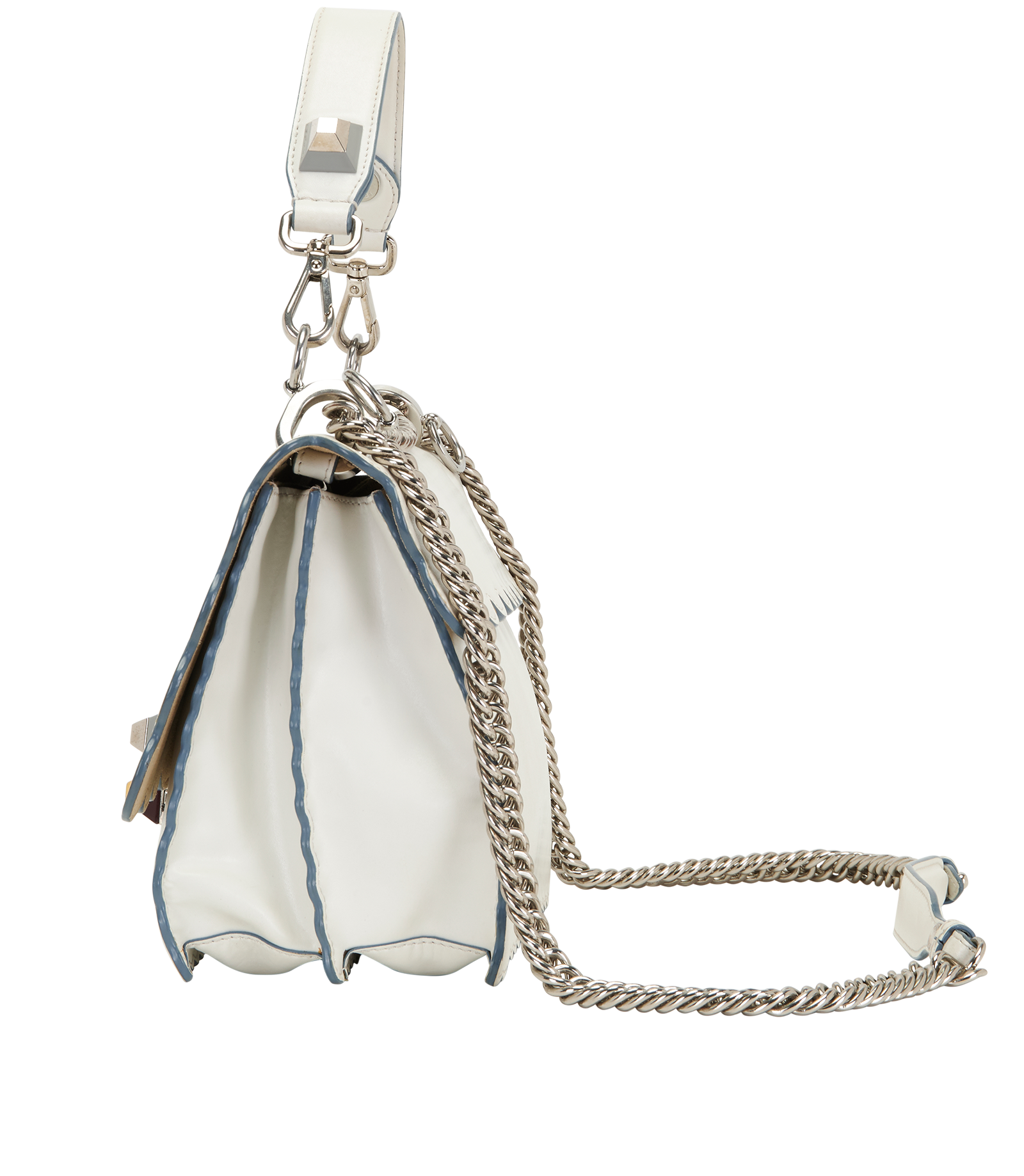 Medium Scalloped Kan I, &pound;595, Handbags, White, Leather, Bottom view
